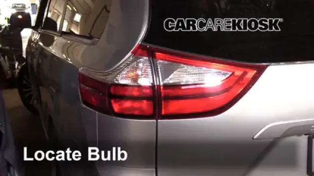 2019 Toyota Sienna XLE 3.5L V6 Luces Luz trasera (reemplazar foco)